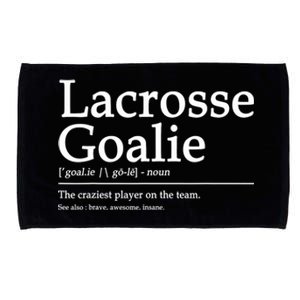 Funny Lacrosse Goalie Definition Quote Cool Microfiber Hand Towel