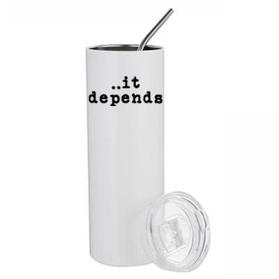 Funny Lawyer Gifts For Men Women It Depends Lawyer Stainless Steel Tumbler