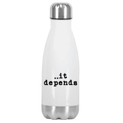 Funny Lawyer Gifts For Men Women It Depends Lawyer Stainless Steel Insulated Water Bottle