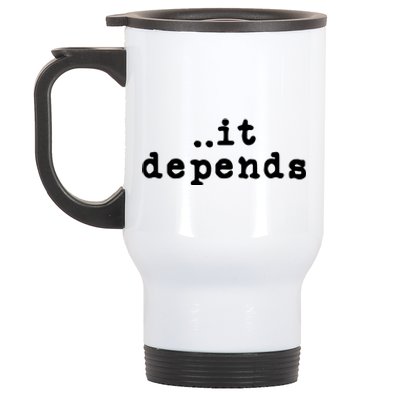 Funny Lawyer Gifts For Men Women It Depends Lawyer Stainless Steel Travel Mug