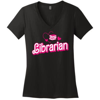 Funny Librarian Gifts Library Funny Librarian Women's V-Neck T-Shirt