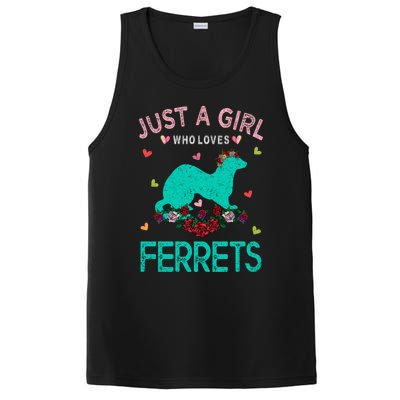 Ferret Lover Gift Just A Girl Who Loves Ferrets Cute Gift PosiCharge Competitor Tank