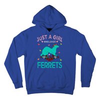 Ferret Lover Gift Just A Girl Who Loves Ferrets Cute Gift Hoodie