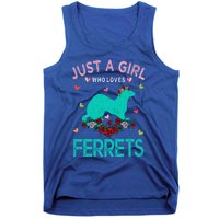 Ferret Lover Gift Just A Girl Who Loves Ferrets Cute Gift Tank Top