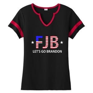 FJB Let's Go Brandon Ladies Halftime Notch Neck Tee