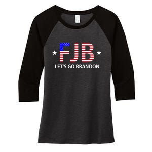 FJB Let's Go Brandon Women's Tri-Blend 3/4-Sleeve Raglan Shirt