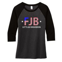 FJB Let's Go Brandon Women's Tri-Blend 3/4-Sleeve Raglan Shirt