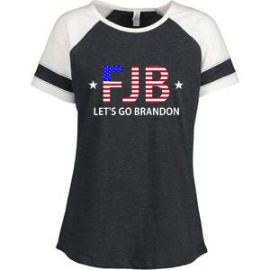 FJB Let's Go Brandon Enza Ladies Jersey Colorblock Tee