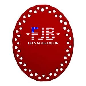 FJB Let's Go Brandon Ceramic Oval Ornament