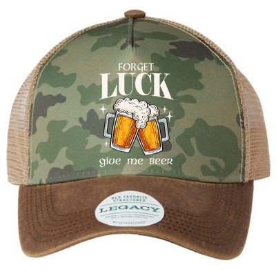 Forget Luck Give Me Beer St Patricks Day Legacy Tie Dye Trucker Hat