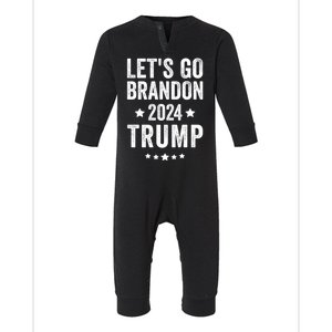 Funny LetS Go Brandon Trump 2024 Infant Fleece One Piece