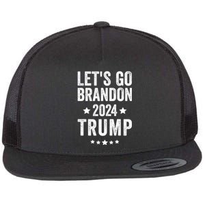 Funny LetS Go Brandon Trump 2024 Flat Bill Trucker Hat