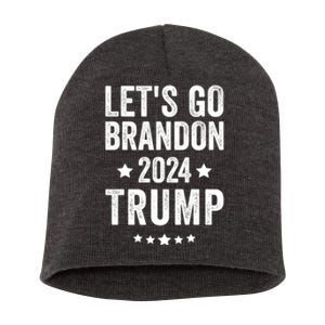 Funny LetS Go Brandon Trump 2024 Short Acrylic Beanie