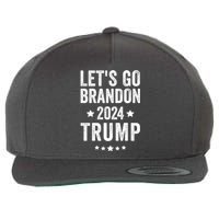 Funny LetS Go Brandon Trump 2024 Wool Snapback Cap