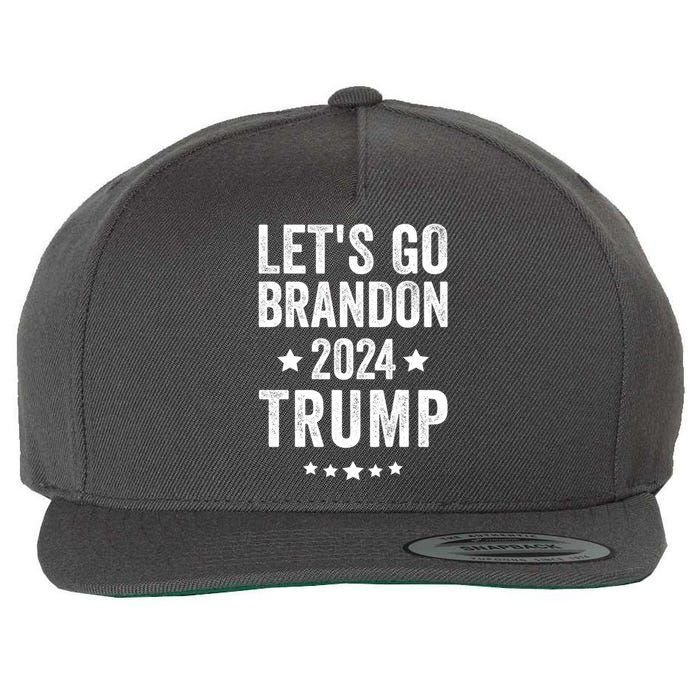 Funny LetS Go Brandon Trump 2024 Wool Snapback Cap