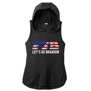 FJB Let's Go Brandon Ladies PosiCharge Tri-Blend Wicking Draft Hoodie Tank