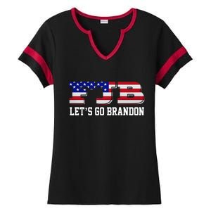 FJB Let's Go Brandon Ladies Halftime Notch Neck Tee