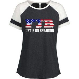 FJB Let's Go Brandon Enza Ladies Jersey Colorblock Tee