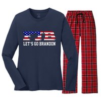 FJB Let's Go Brandon Women's Long Sleeve Flannel Pajama Set 