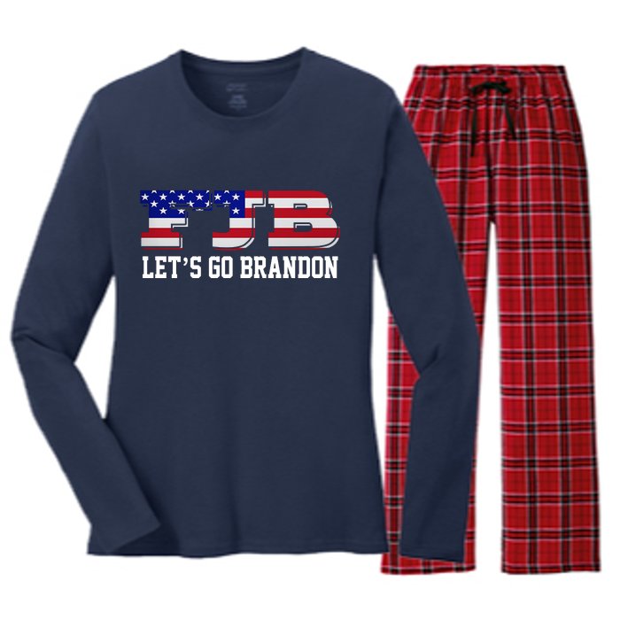 FJB Let's Go Brandon Women's Long Sleeve Flannel Pajama Set 