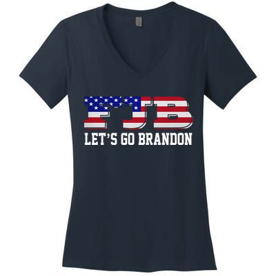 FJB Let's Go Brandon Women's V-Neck T-Shirt