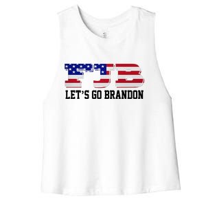 FJB Let's Go Brandon Women's Racerback Cropped Tank