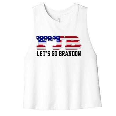 FJB Let's Go Brandon Women's Racerback Cropped Tank