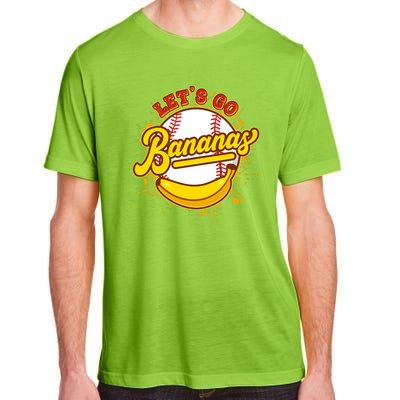 Funny Lets Go Bananas Baseball Logo Adult ChromaSoft Performance T-Shirt