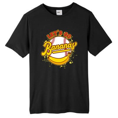 Funny Lets Go Bananas Baseball Logo Tall Fusion ChromaSoft Performance T-Shirt