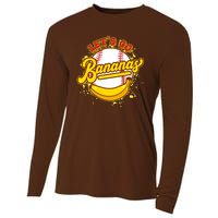 Funny Lets Go Bananas Baseball Logo Cooling Performance Long Sleeve Crew