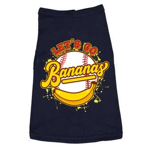 Funny Lets Go Bananas Baseball Logo Doggie Tank