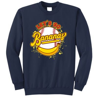 Funny Lets Go Bananas Baseball Logo Sweatshirt