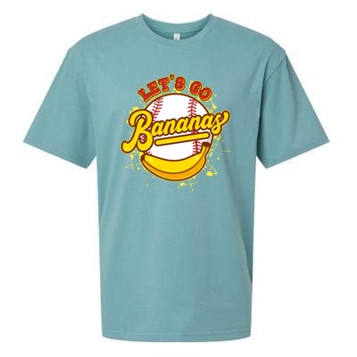 Funny Lets Go Bananas Baseball Logo Sueded Cloud Jersey T-Shirt