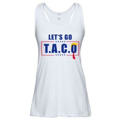 Funny Let's Go Taco Trump Ladies Essential Flowy Tank