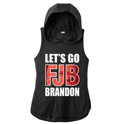 FJB Let's Go Brandon Ladies PosiCharge Tri-Blend Wicking Draft Hoodie Tank