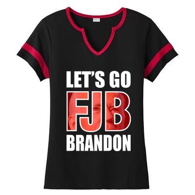 FJB Let's Go Brandon Ladies Halftime Notch Neck Tee