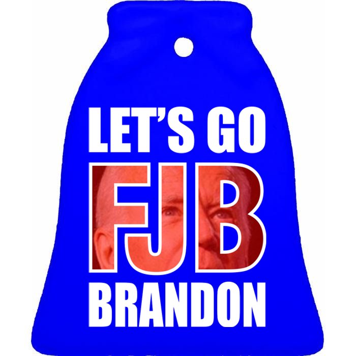 FJB Let's Go Brandon Ceramic Bell Ornament