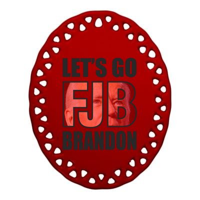 FJB Let's Go Brandon Ceramic Oval Ornament