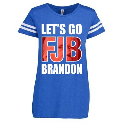 FJB Let's Go Brandon Enza Ladies Jersey Football T-Shirt