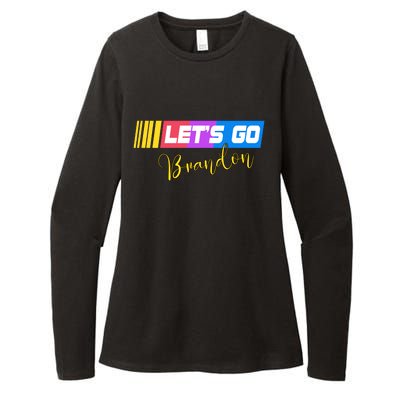 FJB Let's Go Brandon Anti Biden Chant Racing Logo Womens CVC Long Sleeve Shirt