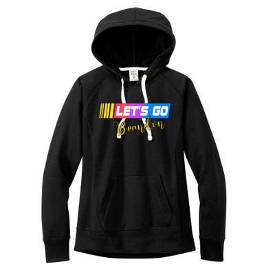 FJB Let's Go Brandon Anti Biden Chant Racing Logo Women's Fleece Hoodie