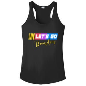 FJB Let's Go Brandon Anti Biden Chant Racing Logo Ladies PosiCharge Competitor Racerback Tank