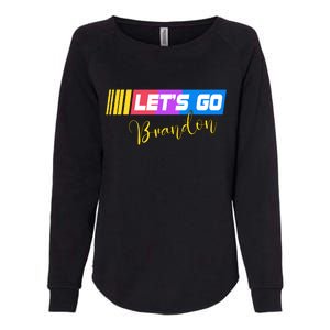 FJB Let's Go Brandon Anti Biden Chant Racing Logo Womens California Wash Sweatshirt