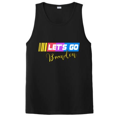 FJB Let's Go Brandon Anti Biden Chant Racing Logo PosiCharge Competitor Tank