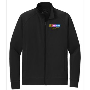 FJB Let's Go Brandon Anti Biden Chant Racing Logo Stretch Full-Zip Cadet Jacket