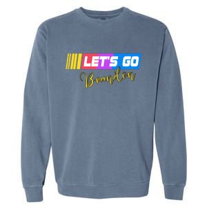 FJB Let's Go Brandon Anti Biden Chant Racing Logo Garment-Dyed Sweatshirt