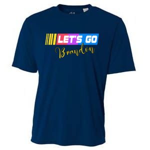 FJB Let's Go Brandon Anti Biden Chant Racing Logo Cooling Performance Crew T-Shirt