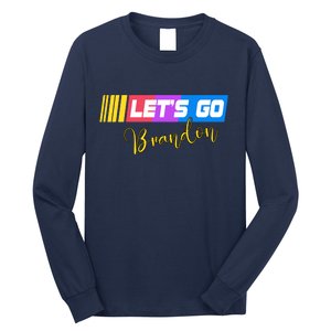 FJB Let's Go Brandon Anti Biden Chant Racing Logo Long Sleeve Shirt