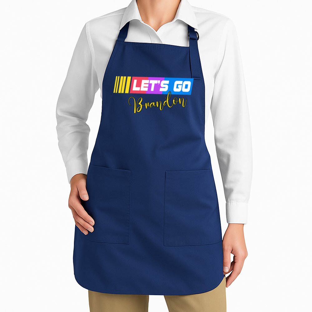 FJB Let's Go Brandon Anti Biden Chant Racing Logo Apron