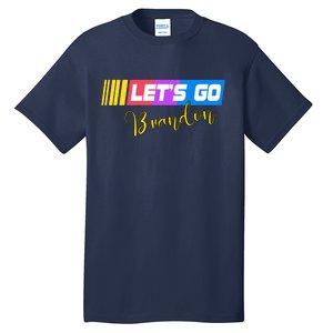 FJB Let's Go Brandon Anti Biden Chant Racing Logo Tall T-Shirt